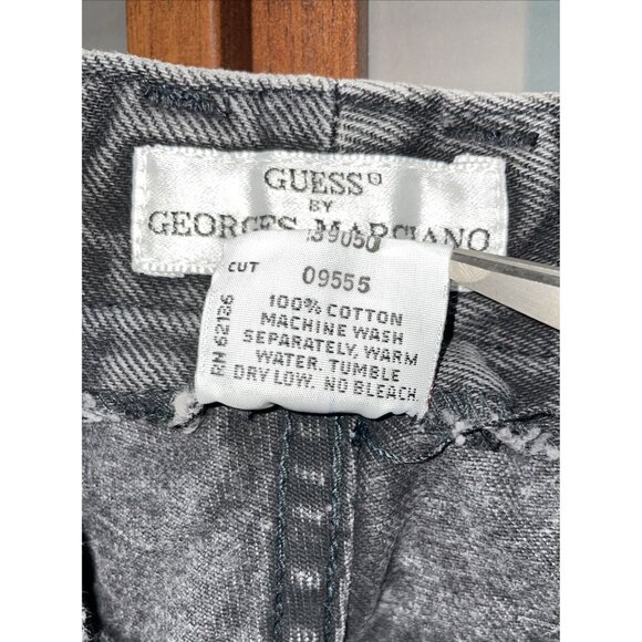 Guess By Georges Marciano Vintage 80s Denim Jeans USA Black Acid Wash Size 28x26 - Picture 6 of 9